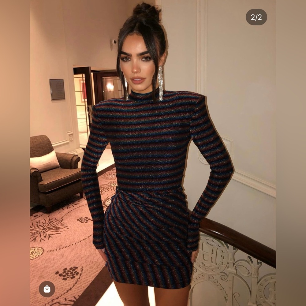 Glitter long sleeve dress